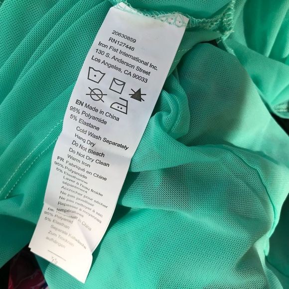 NWT $75 Iron Fist | Bone Deep | Sheer | Mermaid Mesh Maxi Dress in Aqua - Picture 12 of 15
